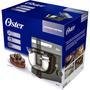Batedeira Planetária Oster 4L, 750W, 220V, 3 Batedores, 12 Velocidades, Tampa Antirrespingo Preto e Inox - Oba651