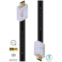 Cabo HDMI Vinik H20fl-5 2.0 4K Ultra Hd 3D Conexão Ethernet Flat Com Conector Desmontável 5 Metros