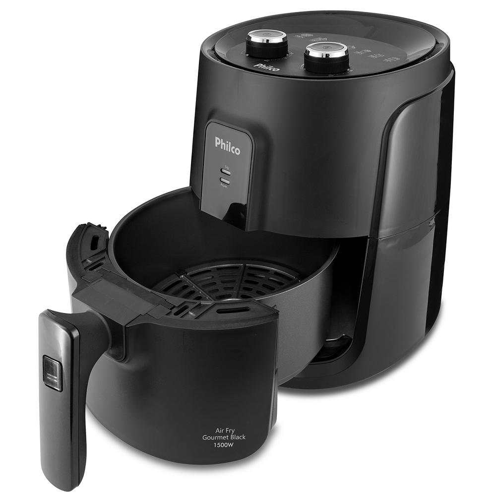 Fritadeira Philco Air Fry Gourmet Black, 4L, 1500W, 127V - PFR15P | KaBuM!