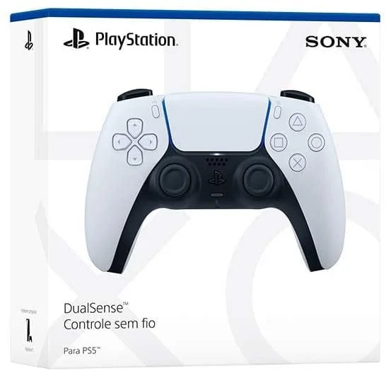 Controle Sony DualSense PS5, Sem Fio, Branco - 3005767