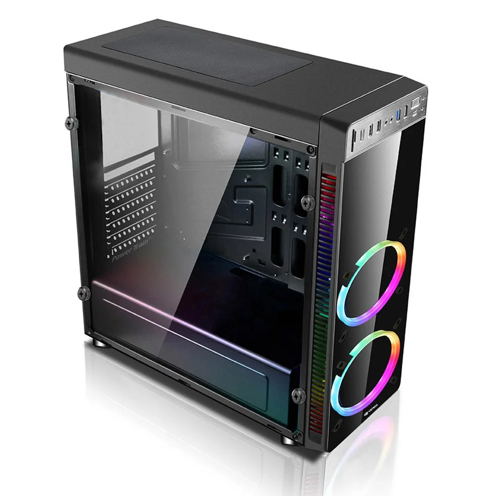 Gabinete Gamer C3Tech, Lateral em Vidro, USB 3.0, S/ Fonte, RGB - MT-G1000BK Gabinete Gamer C3Tech, Lateral em Vidro, USB 3.0, S/ Fonte, RGB - MT-G1000BK