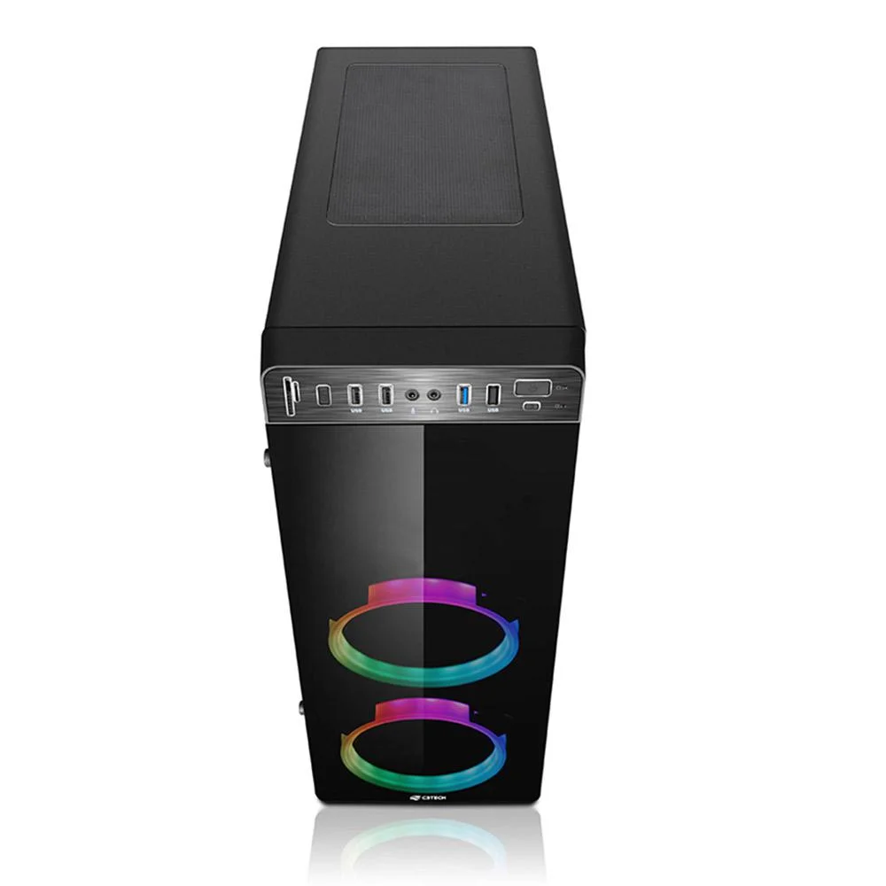 Gabinete Gamer C3Tech, Lateral em Vidro, USB 3.0, S/ Fonte, RGB - MT-G1000BK Gabinete Gamer C3Tech, Lateral em Vidro, USB 3.0, S/ Fonte, RGB - MT-G1000BK