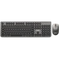 Kit Teclado e Mouse sem Fio Oex, 1600 DPI, Teclas Redondas, Chumbo POP - TM410.