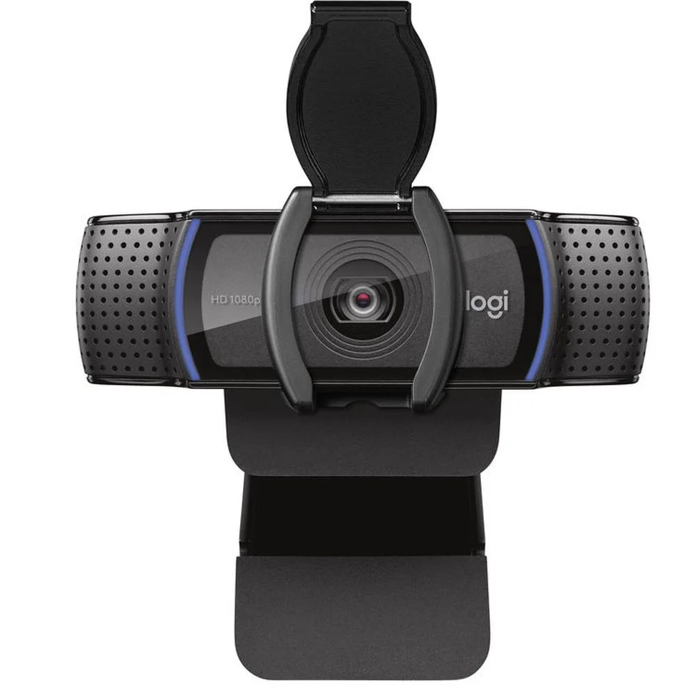Webcam Logitech Full HD 1080p, 30FPS, Microfone Estéreo, Com fio, Proteção De Privacidade, Widescreen - 960-001257