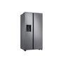 Geladeira Samsung Side By Side, 617L, Frost Free, Inverter, 2 Portas, Água na Porta, 127V, Inox Look - Rs65r5411m9
