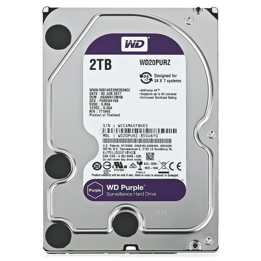 HD WD Purple Surveillance 2TB 35 SATA KaBuM
