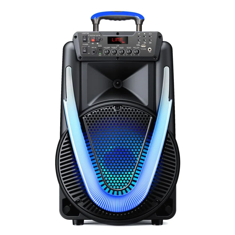 Caixa de Som Multi SUNNY II, Bluetooth, LED, 500W, 12Pol., Auxiliar, SD, USB, FM, P10, TWS - SP395. Caixa de Som Multi SUNNY II, Bluetooth, LED, 500W, 12Pol., Auxiliar, SD, USB, FM, P10, TWS - SP395.