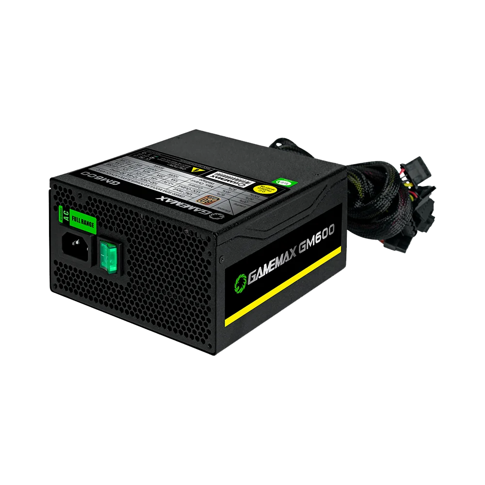 Fonte Gamemax Gamer GM600, 600W, 80 Plus Bronze, Semi-Modular, PFC Ativo, Box - GM600R2A19C0187 Fonte Gamemax Gamer GM600, 600W, 80 Plus Bronze, Semi-Modular, PFC Ativo, Box - GM600R2A19C0187