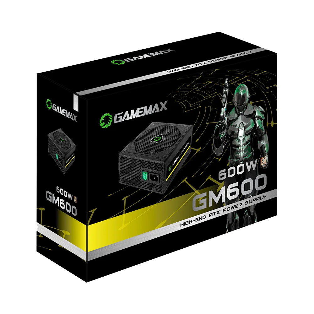 Fonte Gamemax Gamer GM600, 600W, 80 Plus Bronze, Semi-Modular, PFC Ativo, Box - GM600R2A19C0187 Fonte Gamemax Gamer GM600, 600W, 80 Plus Bronze, Semi-Modular, PFC Ativo, Box - GM600R2A19C0187