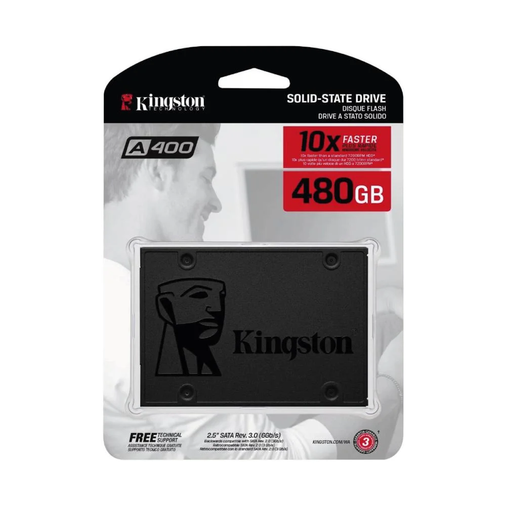 SSD Kingston 480GB A400 2,5" Sata 3 Sa400s37/480g
