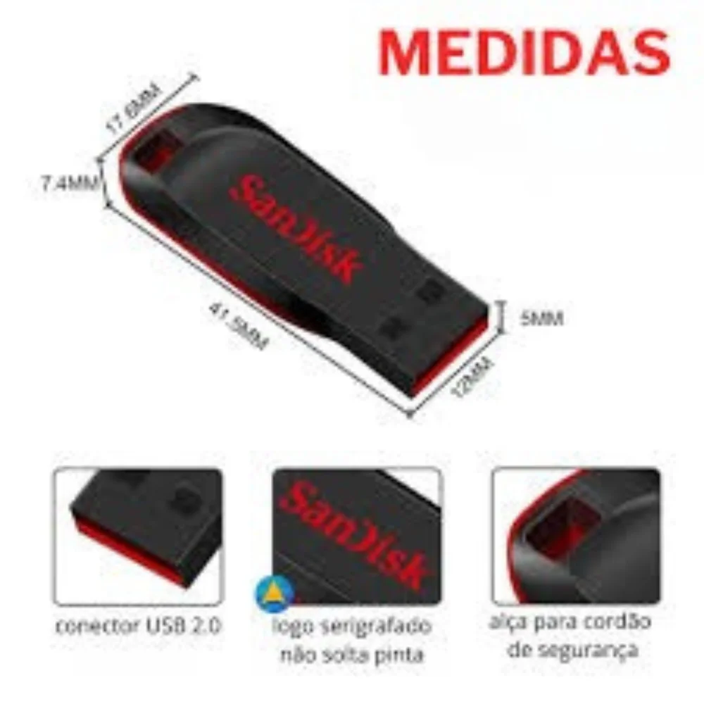 Pen Drive Cruzer Blade Usb 20 32GB Sdcz50032gb35