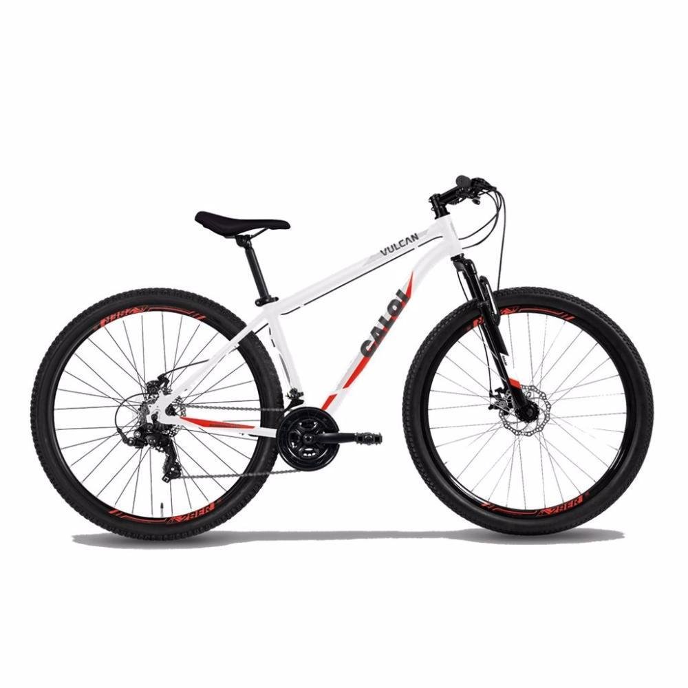 Bicicleta MTB Caloi Vulcan Aro 29, 17", 21 Velocidades, Branco Bicicleta MTB Caloi Vulcan Aro 29, 17", 21 Velocidades, Branco