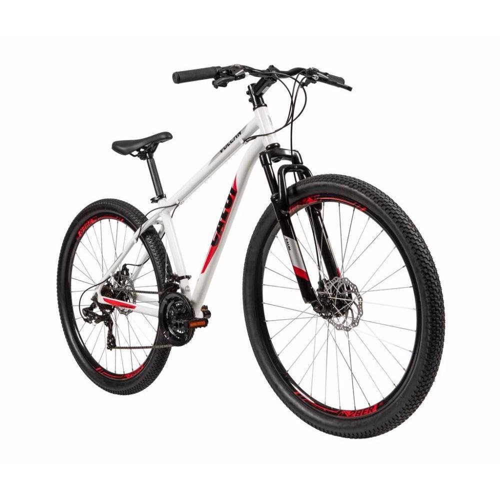 Bicicleta MTB Caloi Vulcan Aro 29, 17", 21 Velocidades, Branco Bicicleta MTB Caloi Vulcan Aro 29, 17", 21 Velocidades, Branco