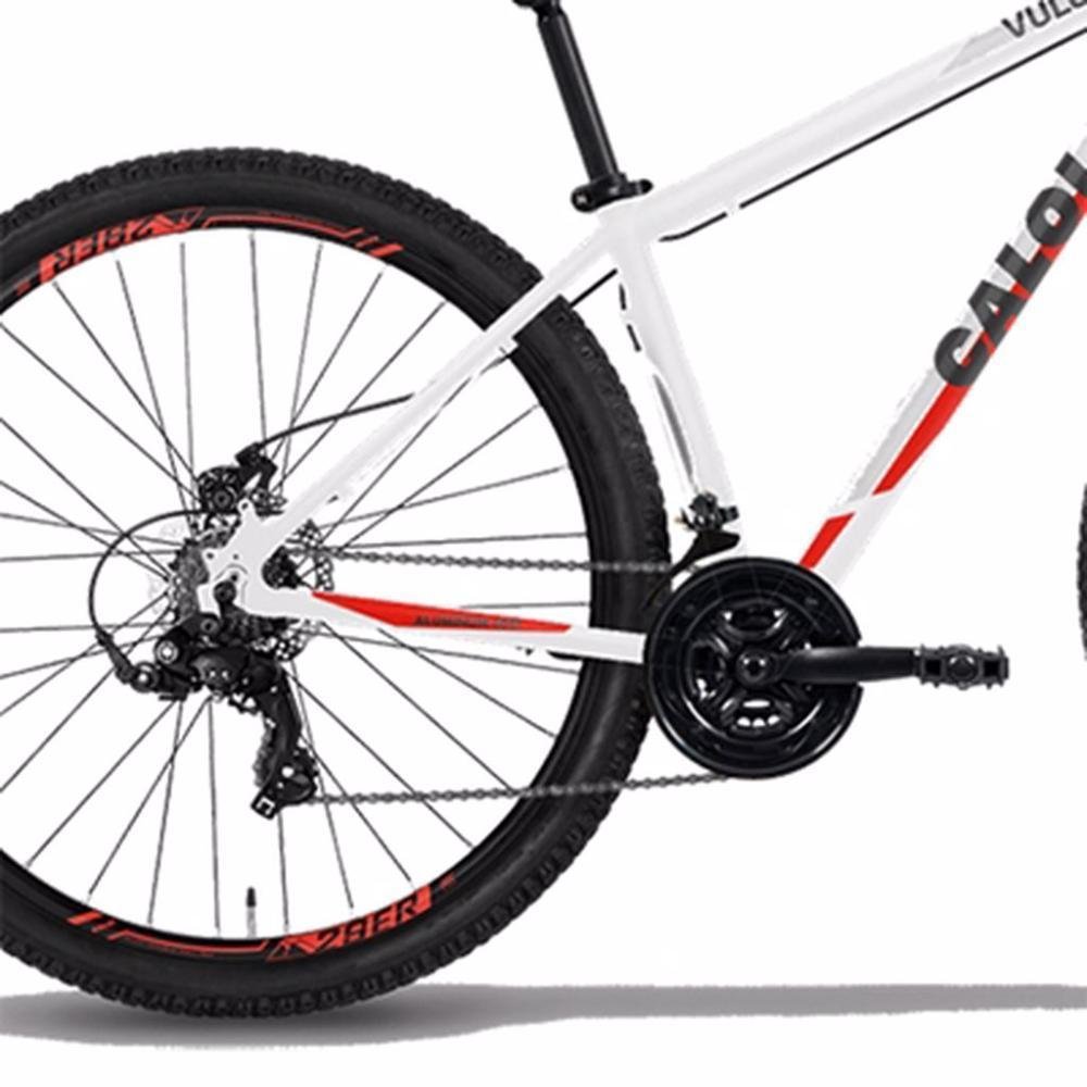 Bicicleta MTB Caloi Vulcan Aro 29, 17", 21 Velocidades, Branco Bicicleta MTB Caloi Vulcan Aro 29, 17", 21 Velocidades, Branco