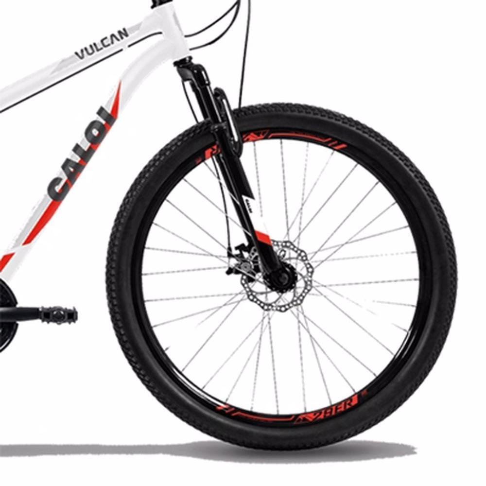 Bicicleta MTB Caloi Vulcan Aro 29, 17", 21 Velocidades, Branco Bicicleta MTB Caloi Vulcan Aro 29, 17", 21 Velocidades, Branco