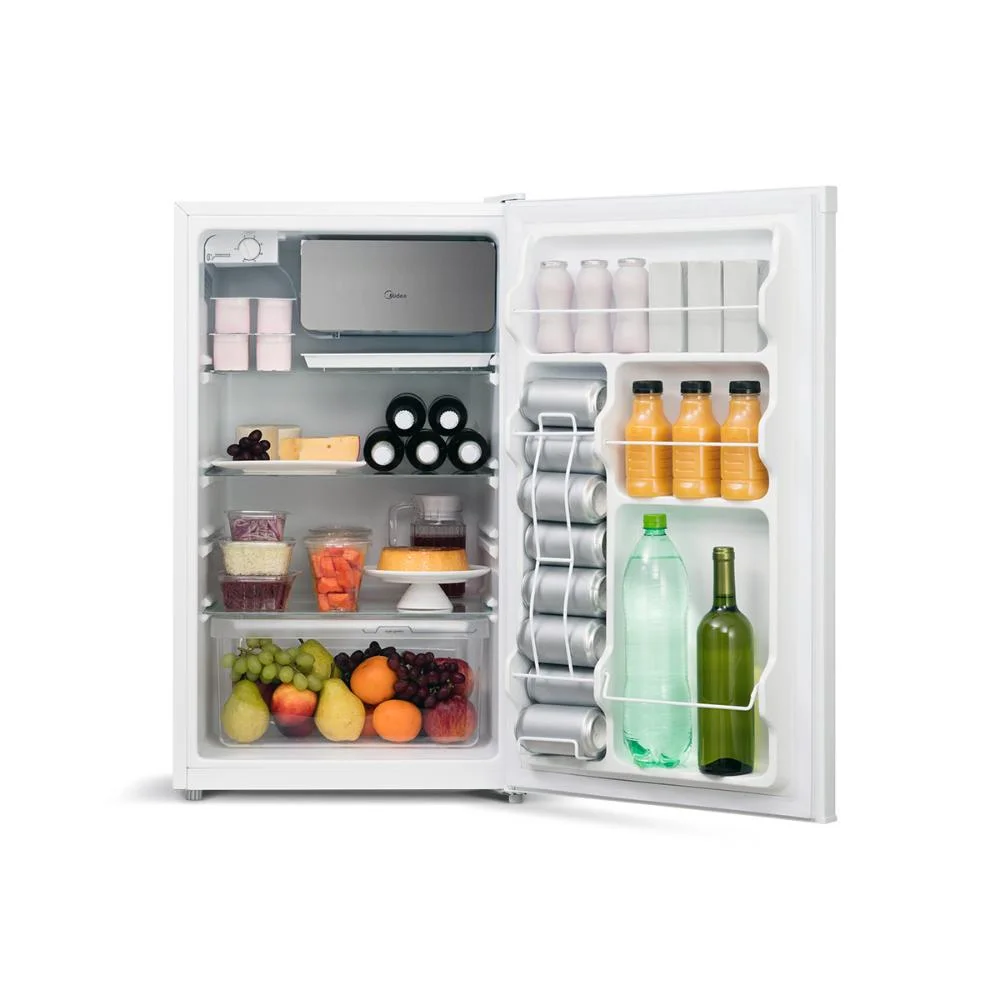 Frigobar Midea 124 L Com Controle de Temperatura, Branco, 110V Frigobar Midea 124 L Com Controle de Temperatura, Branco, 110V