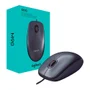 Mouse Com Fio Logitech M90, 1000 DPI, Design Ambidestro, Plug And Play, USB, Preto - 910-004053