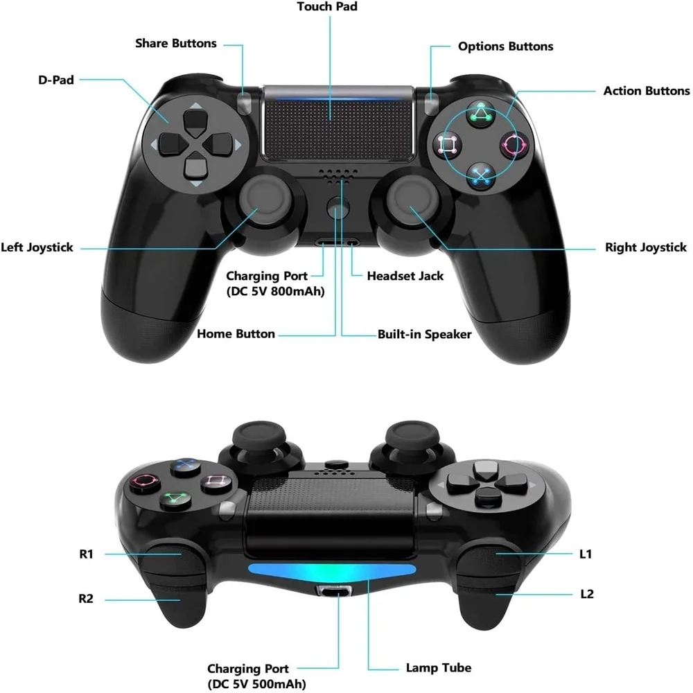 Controle Joystick para Ps4, Doubleshock, Sem Fio Controle Joystick para Ps4, Doubleshock, Sem Fio