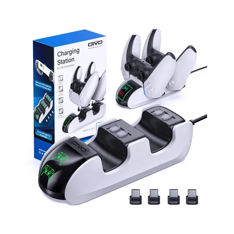 Carregador Duplo Com Led, Controle Sem Fio, Ps5 - Playstation 5