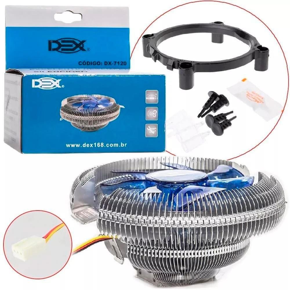 Cooler Processador LED Azul AMDIntel 120mm KaBuM