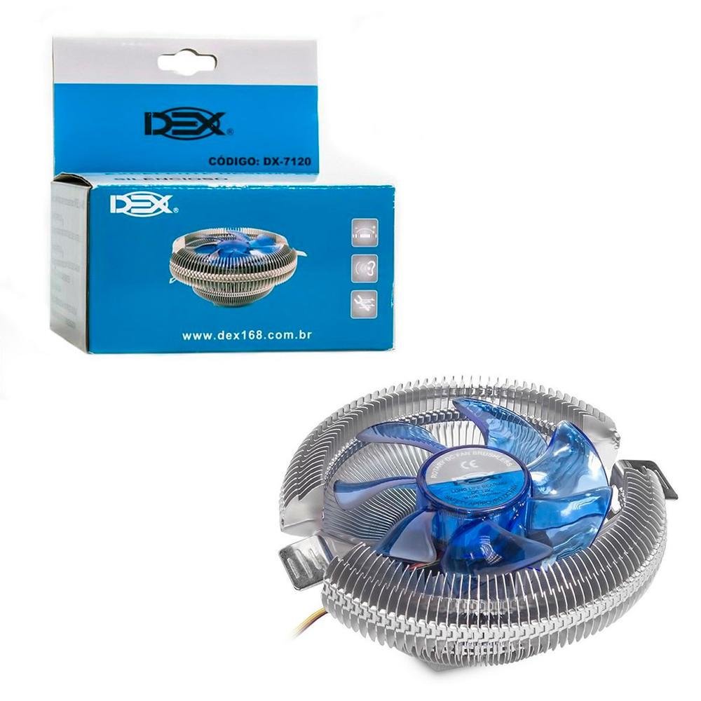 Cooler Processador LED Azul AMDIntel 120mm KaBuM