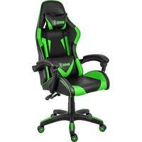Cadeira Gamer Premium X-Zone, Até 135KG, Reclinável, Almofada Para Lombar e Pescoço, Preta e Verde - CGR 01