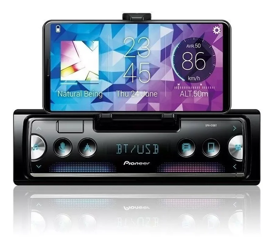 Rádio Smartphone Receiver Pioneer Sph-c10bt Com Bluetooth Rádio Smartphone Receiver Pioneer Sph-c10bt Com Bluetooth