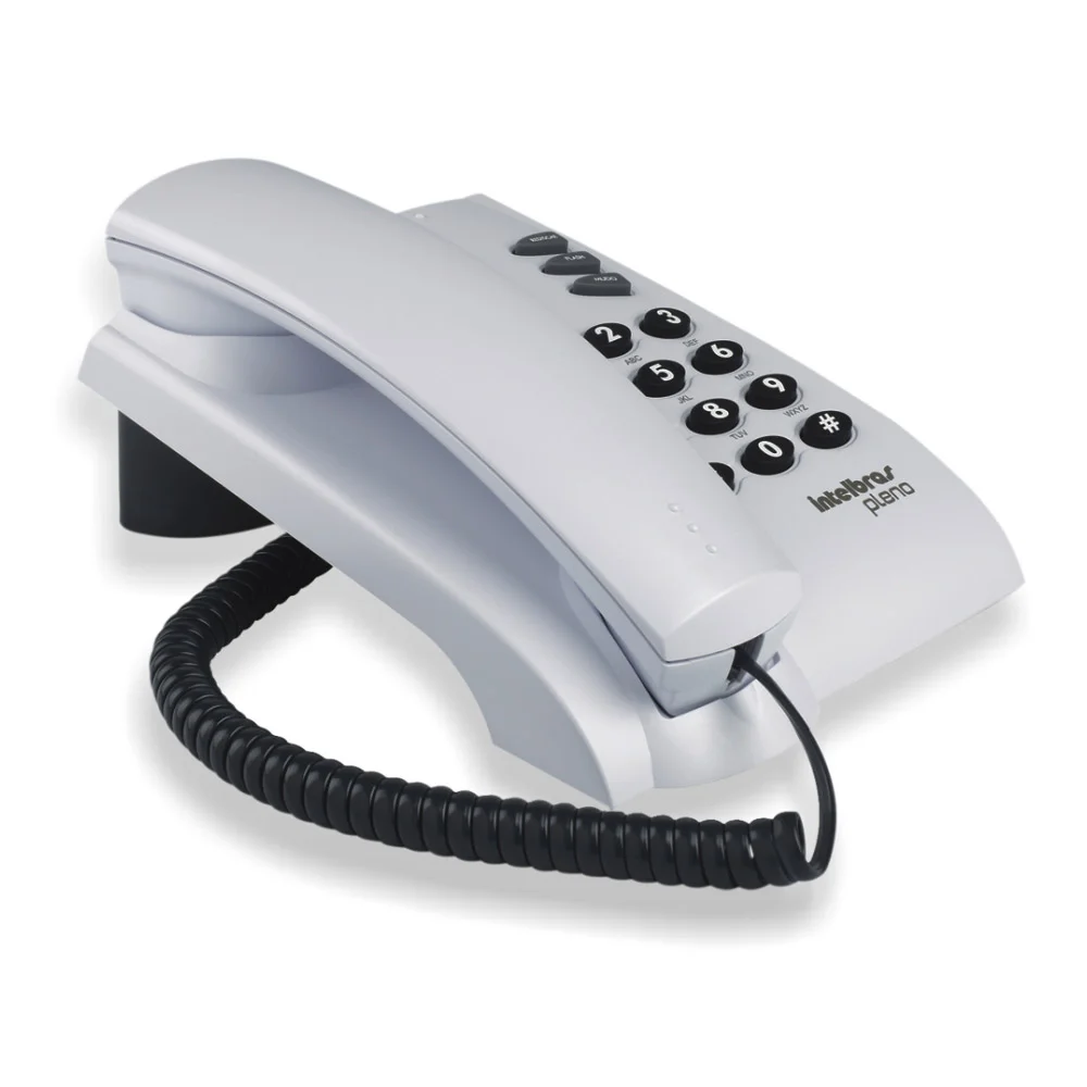 Telefone Pleno Cinza Ártico, Sinalização De Linha Pulso E Tom, Funções Flash, Redial, Mute
