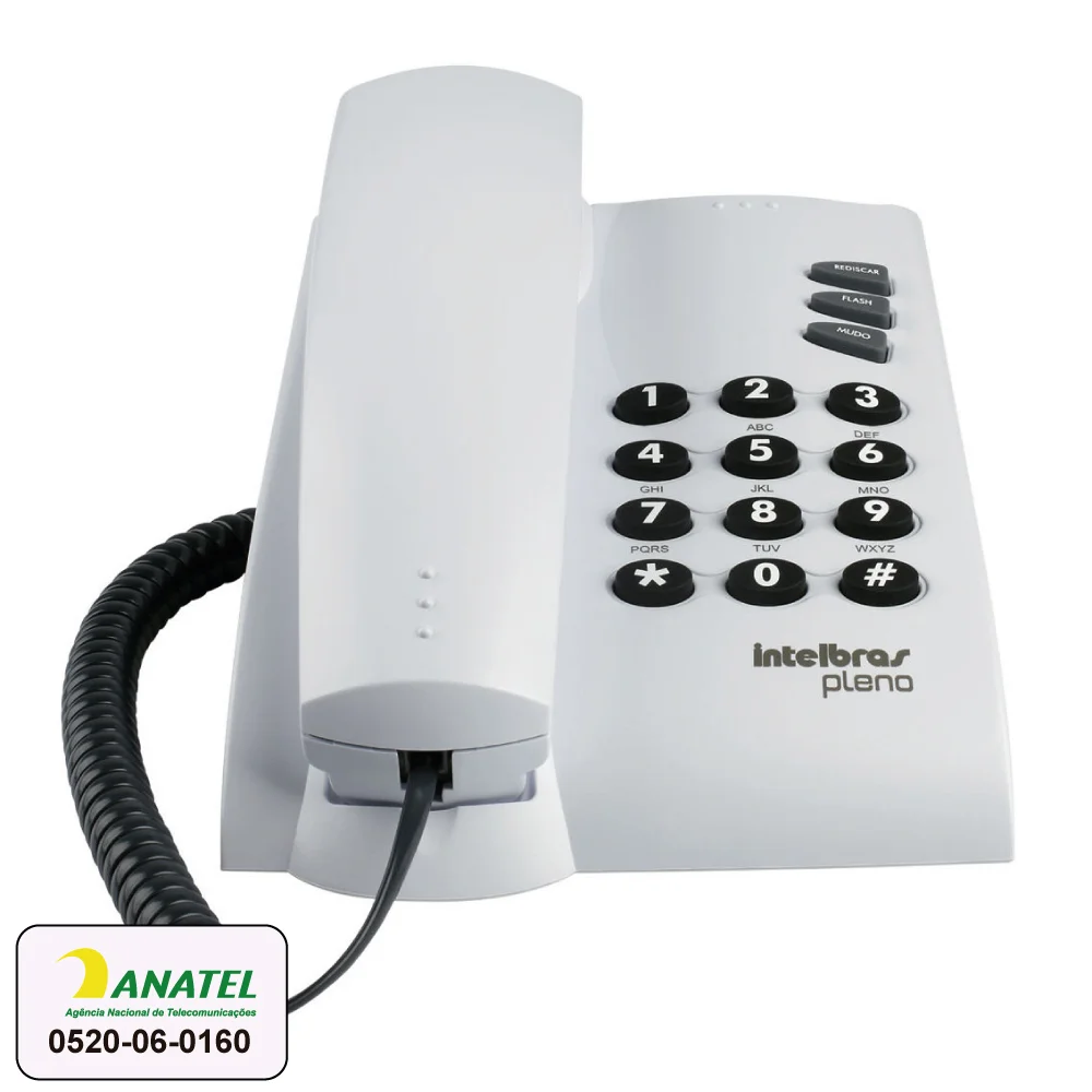 Telefone Pleno Cinza Ártico, Sinalização De Linha Pulso E Tom, Funções Flash, Redial, Mute