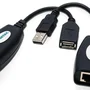 Extensor USB Via Cabo De Rede, USB Para Rj45, Alcance De Até 50 Metros, Comtac 9312