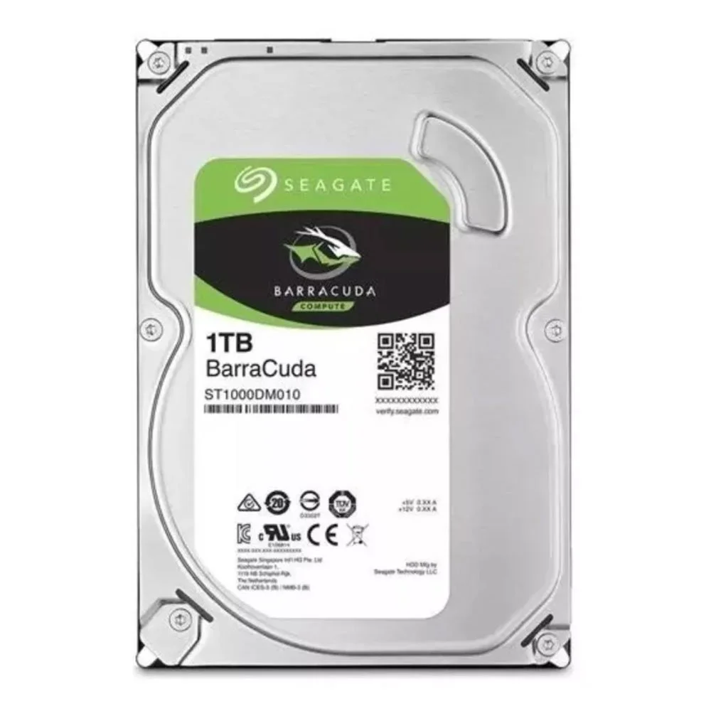 HD Seagate 1TB Barracuda, 7200 RPM, Cachê 64MB, SATA III, 6GB/s - ST1000DM010 HD Seagate 1TB Barracuda, 7200 RPM, Cachê 64MB, SATA III, 6GB/s - ST1000DM010