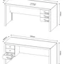 Mesa para Escritorio 3 Gav Me 4113 Nogal - Tecno Mobili
