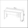 Mesa para Escritorio 3 Gav Me 4113 Nogal - Tecno Mobili