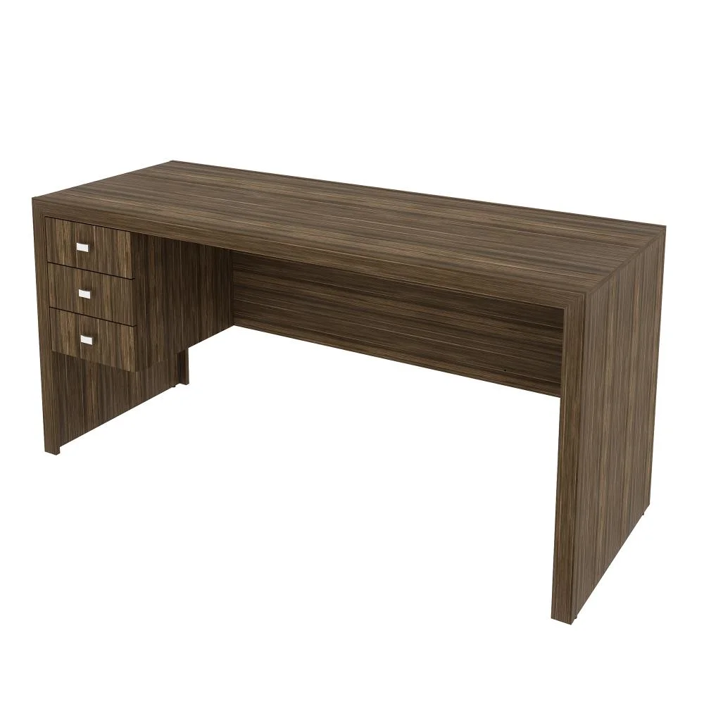 Mesa para Escritorio 3 Gav Me 4113 Nogal - Tecno Mobili