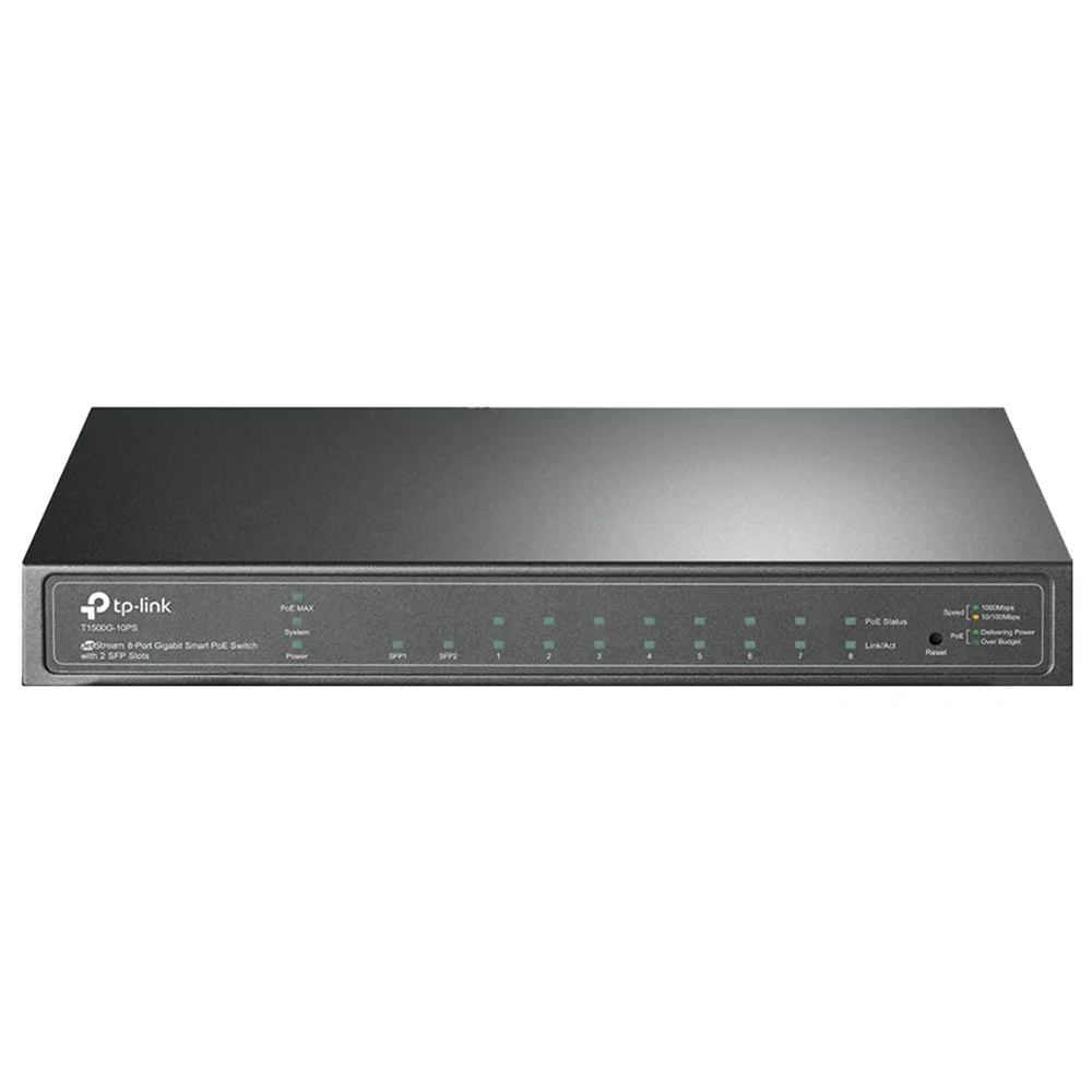Switch Tp-link 08 Portas T1500g-10ps Poe 10/ 100/ 1000 2sfp