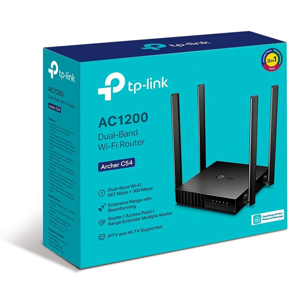 Roteador tp-link tpn0246, archer c54(br), wireless dual band, ac1200