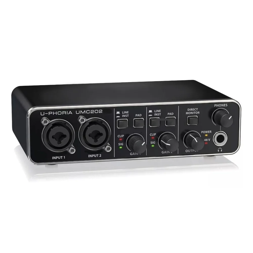 Interface De Áudio Externa Behringer U-Phoria, USB - Umc202HD Interface De Áudio Externa Behringer U-Phoria, USB - Umc202HD