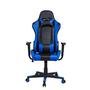 Cadeira Gamer Pelegrin, Em Couro PU, Reclinável, Preta E Azul - PEL-3012
