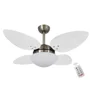 Ventilador De Teto Volare Bronze Vr42 Petalo Palmae Branco e Controle Remoto 63616 - 127V