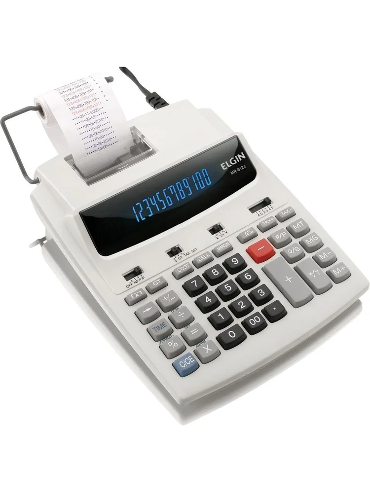 Calculadora De Mesa Elgin Mr 6124, Com Bobina, 12 Dígitos, Bivolt, Fluorescente Bicolor - 42mr612400000 Calculadora De Mesa Elgin Mr 6124, Com Bobina, 12 Dígitos, Bivolt, Fluorescente Bicolor - 42mr612400000