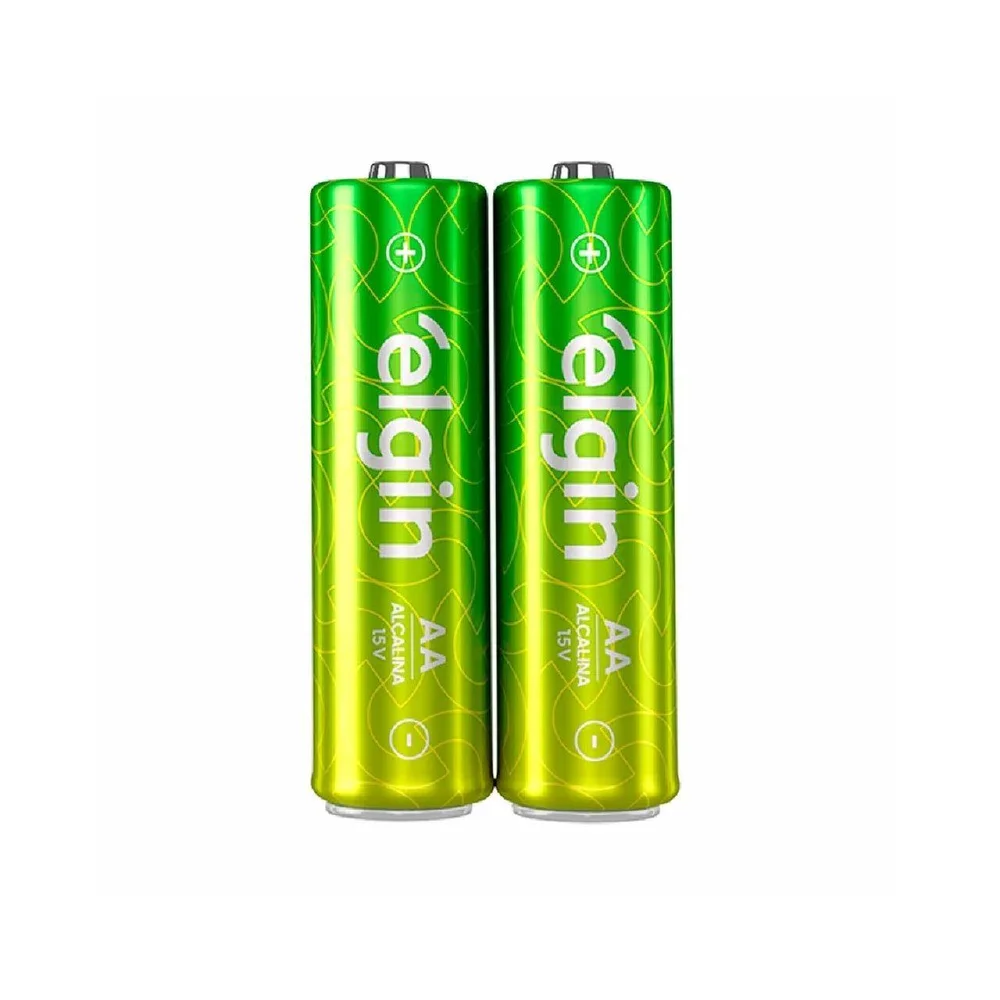 Pilha Alcalina Elgin Aa, 1.5v, Blister, Com 2 Unidades