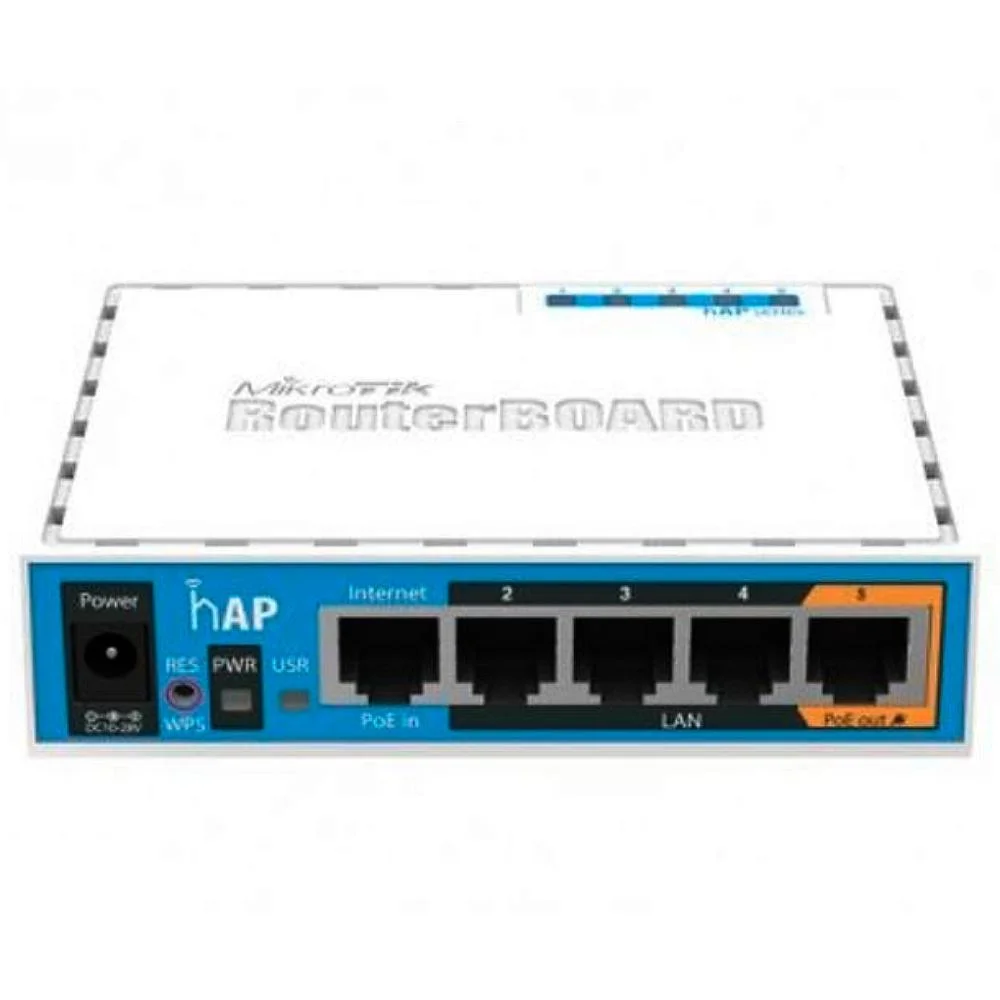 Roteador Wi-fi, Mikrotik, Hap AC Lite Poe, 5 Portas, 100MBPS, Porta USB Para 4G Routeros - RB952UI-5AC2ND Roteador Wi-fi, Mikrotik, Hap AC Lite Poe, 5 Portas, 100MBPS, Porta USB Para 4G Routeros - RB952UI-5AC2ND