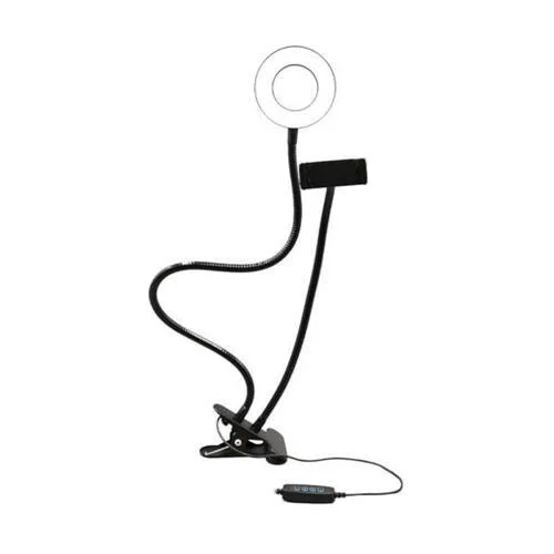 Suporte Tipo Ring Light Ajustavel, Com Clip Fixador, Usb, Ac369
