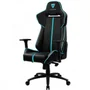 Cadeira Gamer Thunderx3 BC7 Larger, Peso Suportado até 150Kg, Almofadas de pescoço e lombar, Preto E Ciano