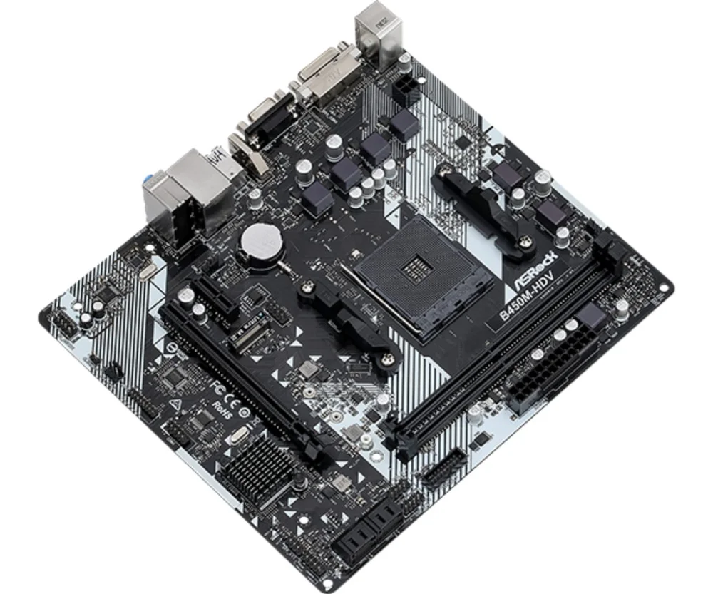 ASRock B450M-HDV マザーボード Placa Me Amd Am4 B450mhdv KaBuM