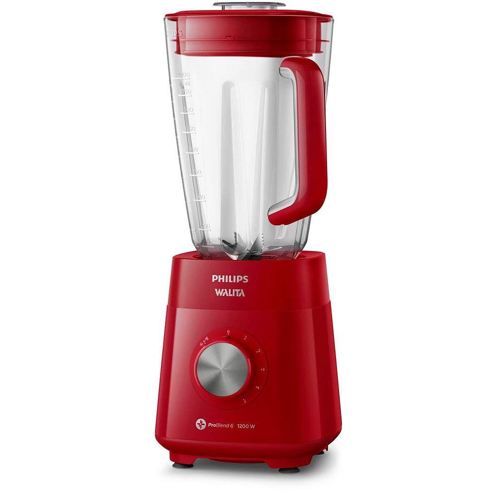 Liquidificador Philips Walita Problend Serie 5000 Com 05 Velocidades E Jarra Com 3,0 Litros Vermelho - Ri2240 - 110v Liquidificador Philips Walita Problend Serie 5000 Com 05 Velocidades E Jarra Com 3,0 Litros Vermelho - Ri2240 - 110v