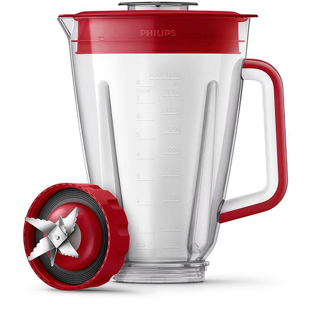 Liquidificador Philips Walita Problend Serie 5000 Com 05 Velocidades E Jarra Com 3,0 Litros Vermelho - Ri2240 - 110v Liquidificador Philips Walita Problend Serie 5000 Com 05 Velocidades E Jarra Com 3,0 Litros Vermelho - Ri2240 - 110v