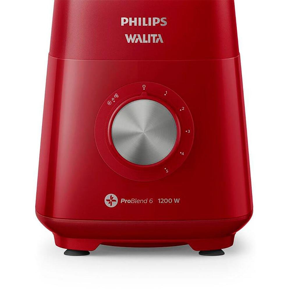 Liquidificador Philips Walita Problend Serie 5000 Com 05 Velocidades E Jarra Com 3,0 Litros Vermelho - Ri2240 - 110v Liquidificador Philips Walita Problend Serie 5000 Com 05 Velocidades E Jarra Com 3,0 Litros Vermelho - Ri2240 - 110v