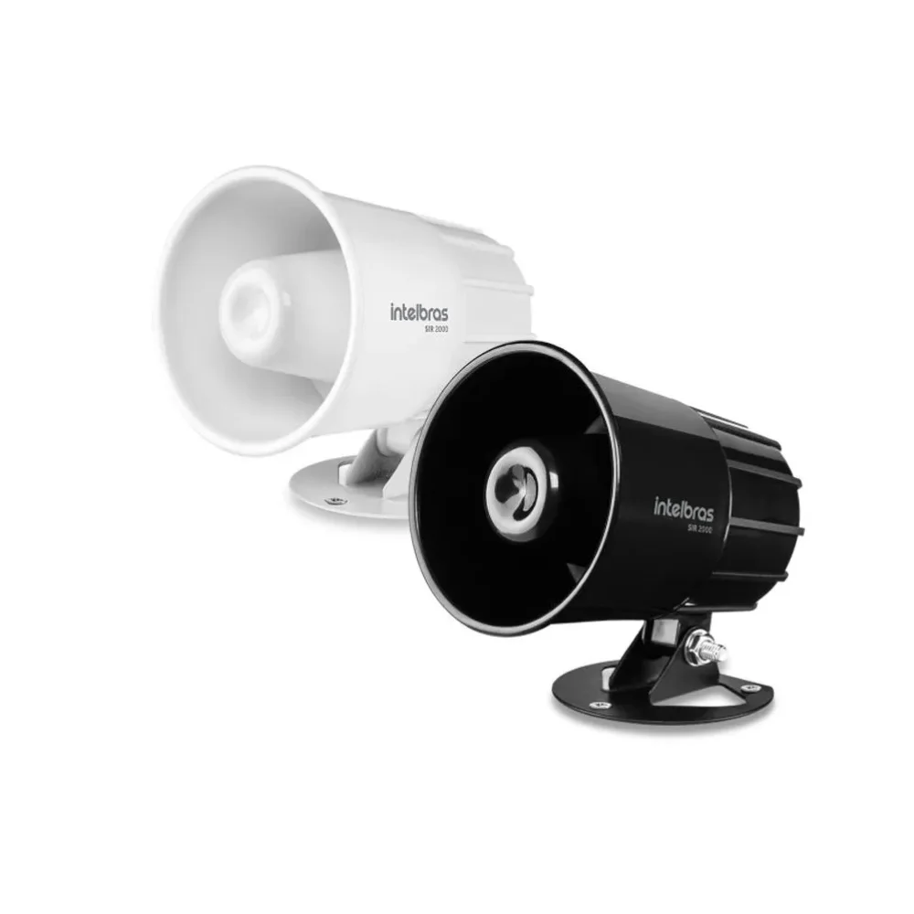 Sirene Para Alarme - 9 A 15 Vdc - Magnética - 115db - Preta - Intelbras Sir 2000