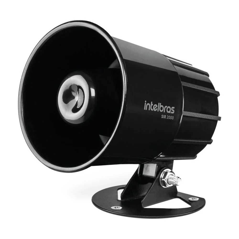 Sirene Para Alarme - 9 A 15 Vdc - Magnética - 115db - Preta - Intelbras Sir 2000